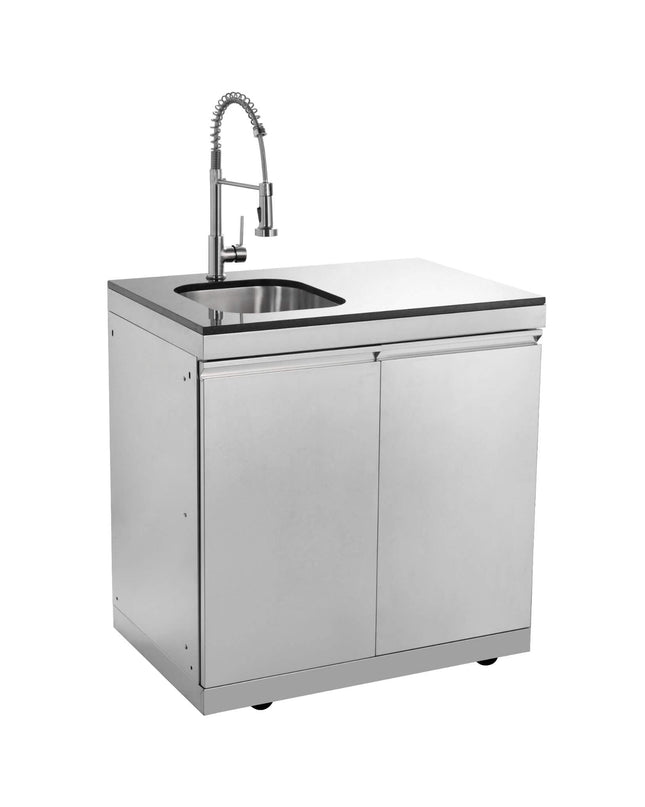 Castelle Flame 62-Inch 6-Burner Gas Outdoor Grill Island With Wine Cooler And Rotisserie