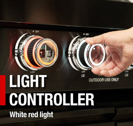 Castelle Flame 85K BTU Outdoor BBQ Kitchen Grill Island With 43-Inch 6-Burner Grill, Wine Fridge, Rotisserie Kit, And Sink