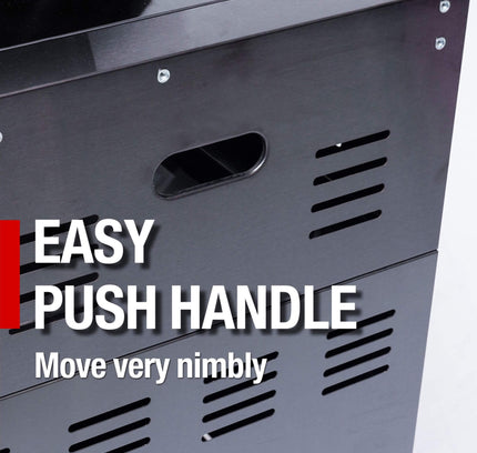 Castelle Flame 85K BTU Outdoor BBQ Kitchen Grill Island With 43-Inch 6-Burner Grill, Wine Fridge, Rotisserie Kit, And Sink