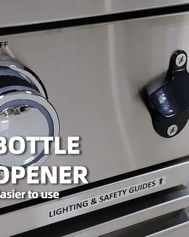 Castelle Flame Granite Outdoor BBQ Kitchen Island With 43-Inch 6-Burner Gas Grill, Rotisserie Kit, Cabinets, And Sink