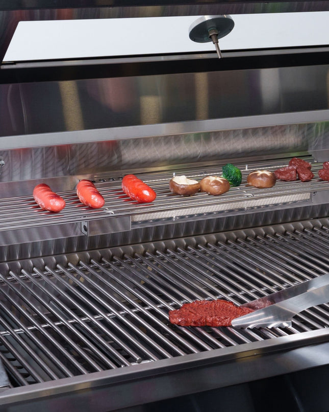 Castelle Flame Premium Black Stainless Steel 4-Burner Gas Grill With Rotisserie Kit