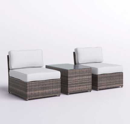 Modern Wicker Outdoor Seating Set With Cushions