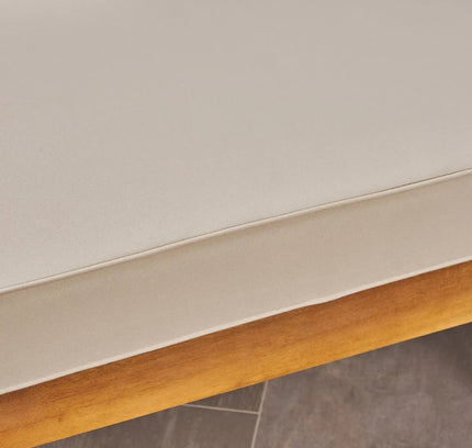 Cambridge L-Shape Acacia Wood Outdoor Sofa Set with Ottoman & Coffee Table