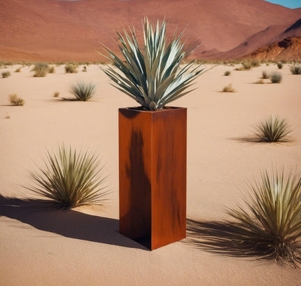 Corten Steel Column Planters