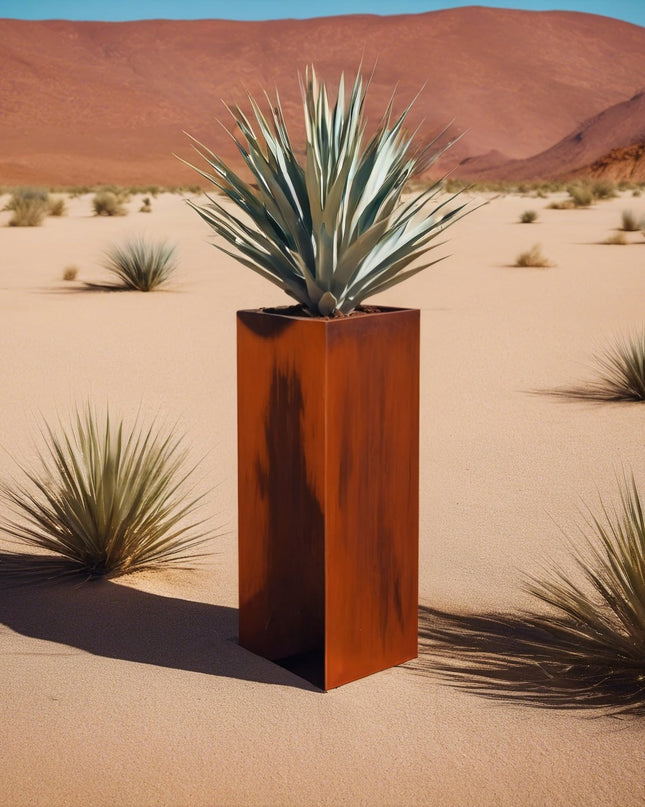 Corten Steel Column Planters