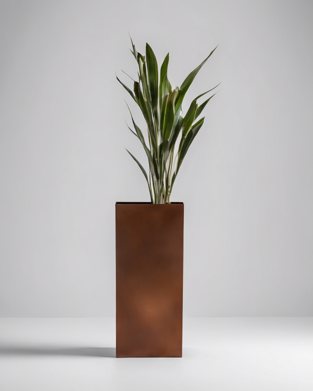 Corten Steel Column Planters