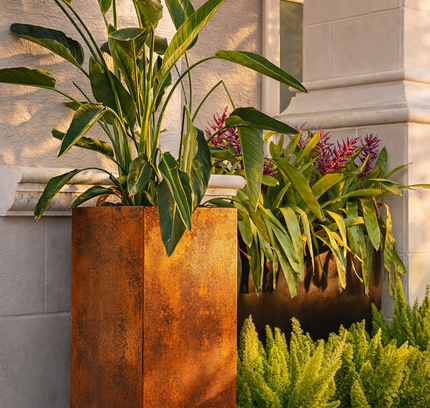 Corten Steel Column Planters - FREE SHIPPING!