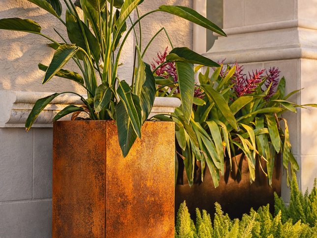 Corten Steel Column Planters - FREE SHIPPING!