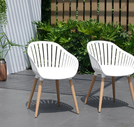 Nassau Chairs Resin and Wood - 4 Piece