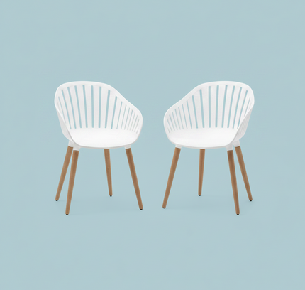 Nassau Chairs Resin and Wood - 4 Piece
