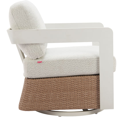 Gelo Swivel Chair White & Brown