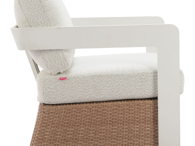 Gelo Swivel Chair White & Brown