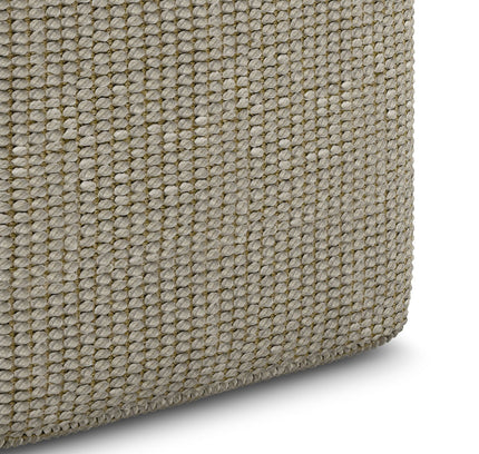 Zelma - Square Woven Outdoor / Indoor Pouf - Cream / Natural