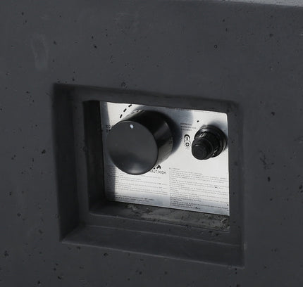 Outdoor 50,000 BTU Propane Fire Pit with Tank Holder, Dark Grey Concrete Finish