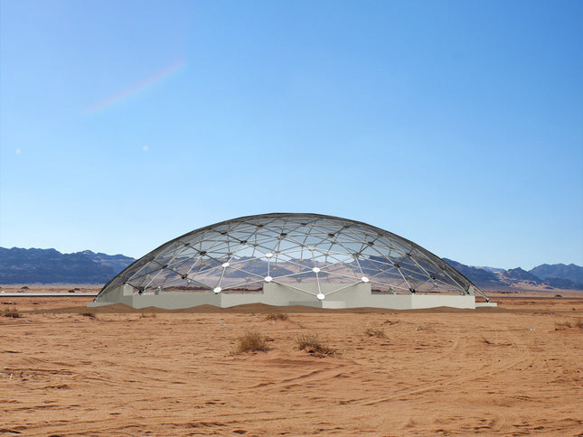 CNC Spaceship - 99 Ft / 30 meter diameter stainless geodesic roof cover