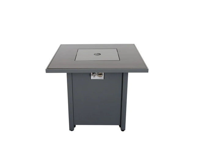 Durable Construction Outdoor Fire Pit Table With Lid - Gray