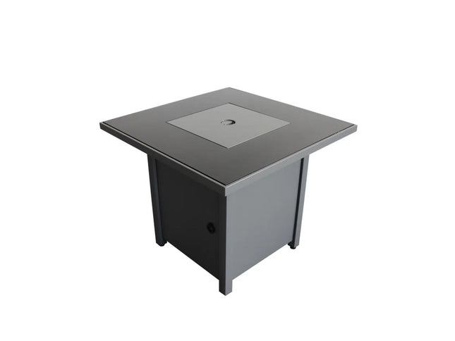 Durable Construction Outdoor Fire Pit Table With Lid - Gray