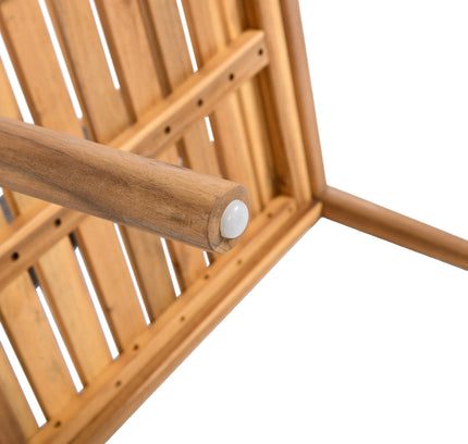 5-Piece Acacia Wood Outdoor Dining Set with Braided Chairs & Round Table — Grey