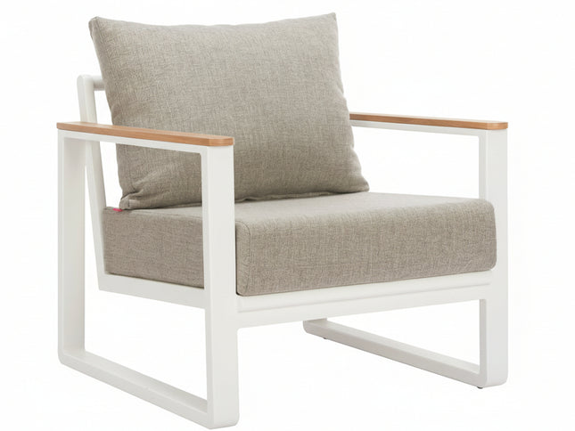 Welt Armchair Taupe & White