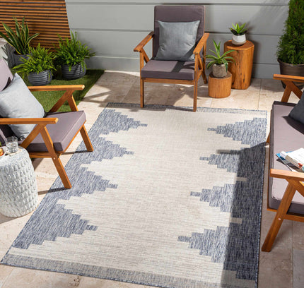 Djugun Blue Outdoor Rug - Clearance
