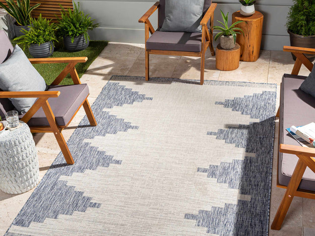 Djugun Blue Outdoor Rug - Clearance