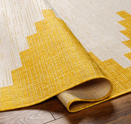 Djugun Yellow Outdoor Rug - Clearance