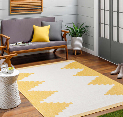 Djugun Yellow Outdoor Rug - Clearance