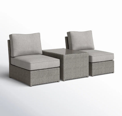 Modern Wicker Outdoor Seating Set With Cushions