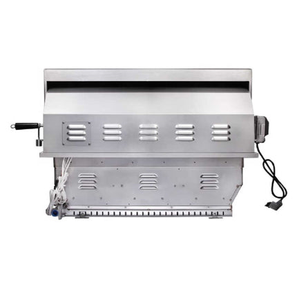 Edgestar 89K BTU 36" Liquid Propane Freestanding LED Lighting Grill Cart With Rotisserie
