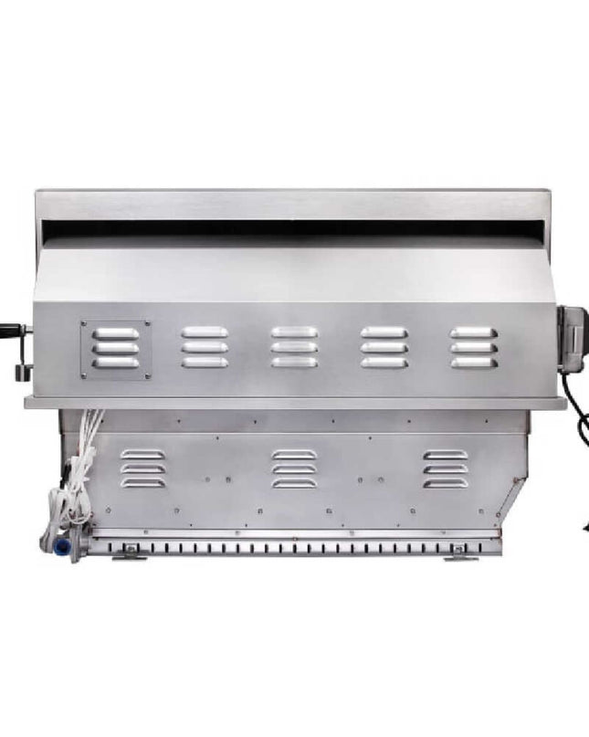 Edgestar 89K BTU 36" Liquid Propane Freestanding LED Lighting Grill Cart With Rotisserie