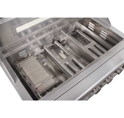 Edgestar 89K BTU 36" Liquid Propane Freestanding LED Lighting Grill Cart With Rotisserie