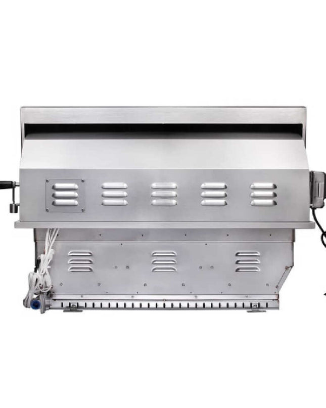 Edgestar 89K BTU 36" Natural Gas Freestanding Grill Cart With Lighting Knobs & Rotisserie
