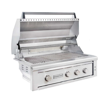 Edgestar 89K BTU 36" Natural Gas Freestanding Grill Cart With Lighting Knobs & Rotisserie