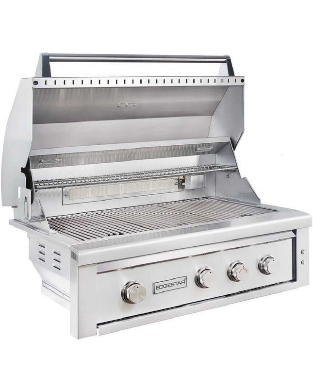 Edgestar 89K BTU 36" Natural Gas Freestanding Grill Cart With Lighting Knobs & Rotisserie