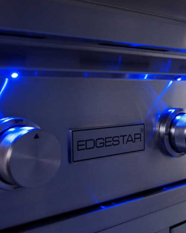 Edgestar 89K BTU 36" Natural Gas Freestanding Grill Cart With Lighting Knobs & Rotisserie