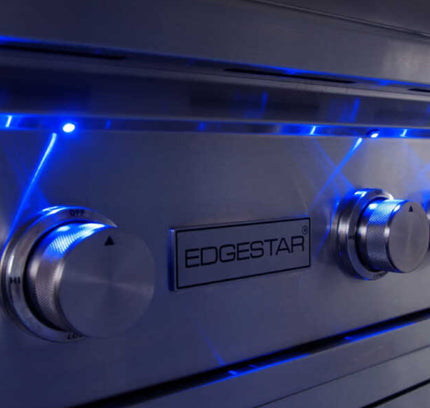 Edgestar 89K BTU 36" Liquid Propane Freestanding LED Lighting Grill Cart With Rotisserie