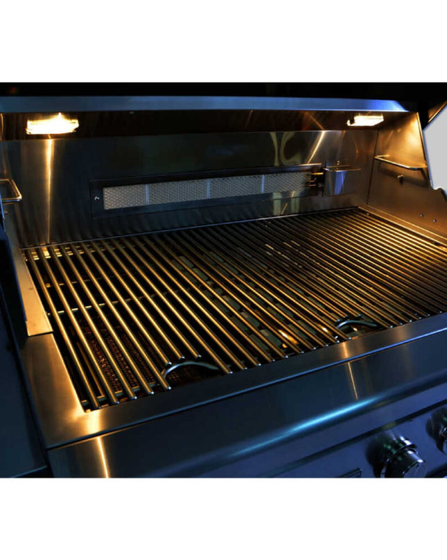 Edgestar 89K BTU 36" Natural Gas Freestanding Grill Cart With Lighting Knobs & Rotisserie