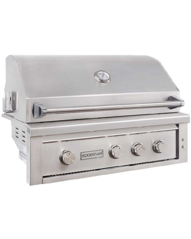 Edgestar 89K BTU 36" Wide Natural Gas Built In Grill With Insulated Jacket And Double Access Doors