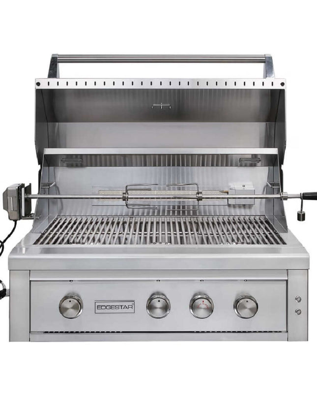 Edgestar 89K BTU 36" Wide Natural Gas Built In Grill With Insulated Jacket And Double Access Doors