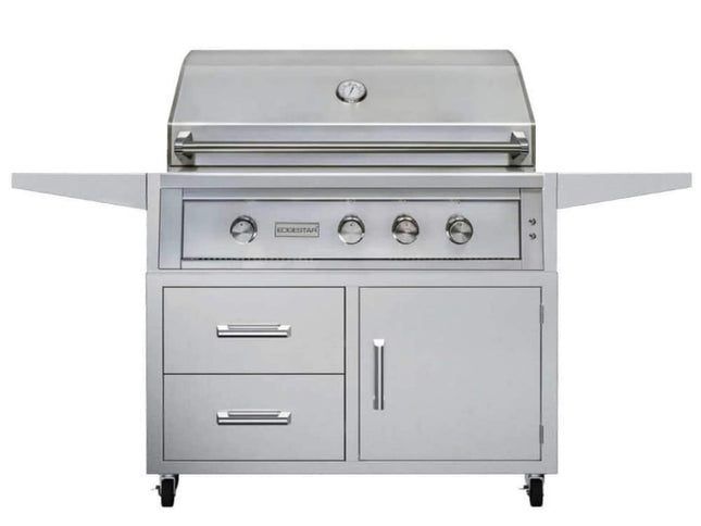 Edgestar 89K BTU 42-Inch Freestanding Grill And Cart With Rotisserie And Lighted Knobs