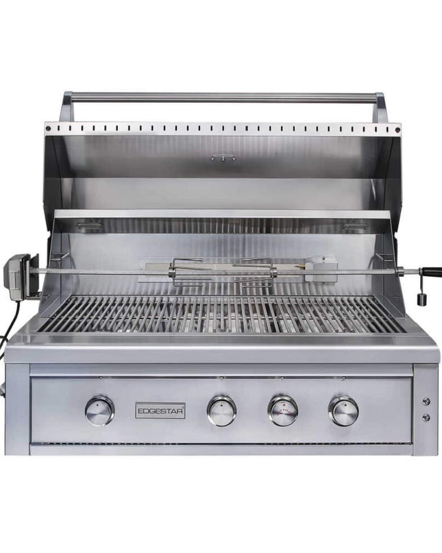 Edgestar 89K BTU 42" Wide Natural Gas Freestanding Grill Cart With Rotisserie And Lighted Knobs (SAK56935)