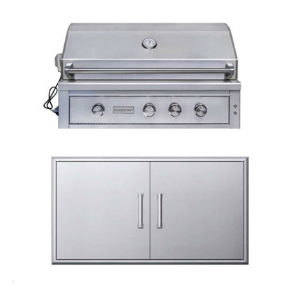 Edgestar 89K BTU 42" Built-In Natural Gas Grill With Insulated Jacket And Double Access Doors Insulated Jacket