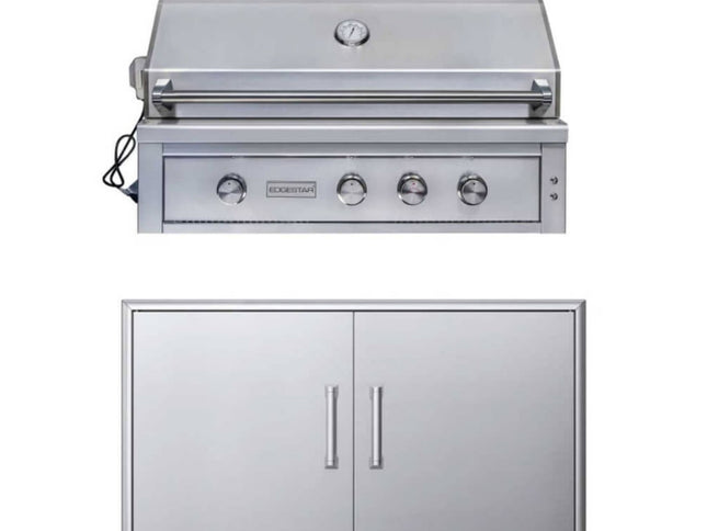 Edgestar 89K BTU 42-Inch Built-In Grill With Insulated Jacket And Double Access Doors Insulated Jacket