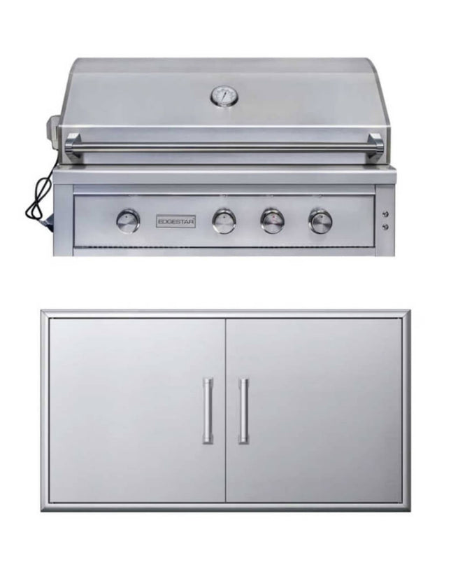Edgestar 89K BTU 42" Built-In Natural Gas Grill With Insulated Jacket And Double Access Doors Insulated Jacket