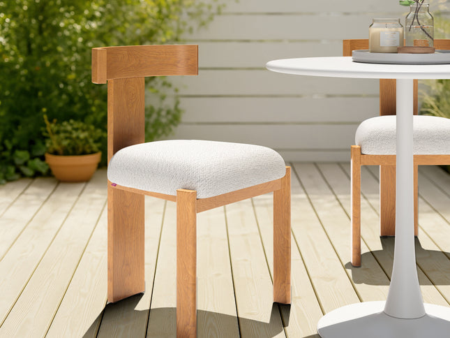 Tiana Dining Chair Natural & Beige