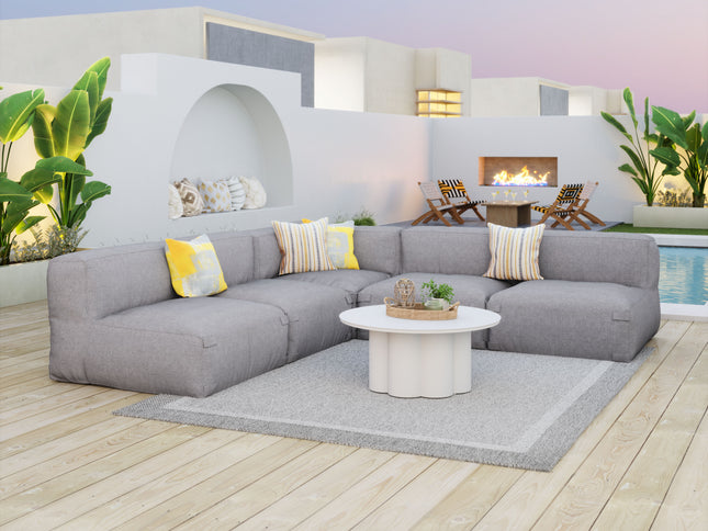 Luanda Corner Chair Gray