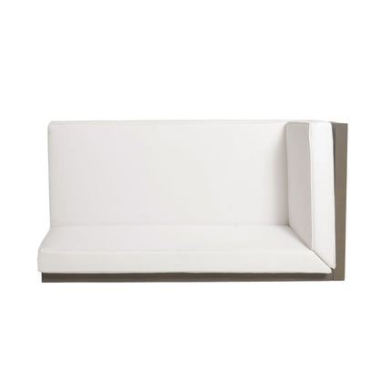 Brava X-Back 4-Piece Acacia Wood Outdoor Sofa Set — White, Mid-Century Modern