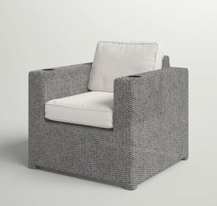 Aviara - Outdoor Club Chair Timeless Comfort With Plush Cushions - Gray Mix