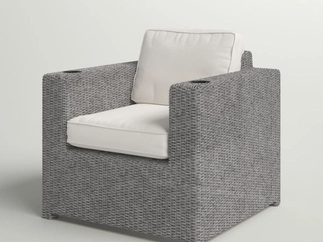 Aviara - Outdoor Club Chair Timeless Comfort With Plush Cushions - Gray Mix