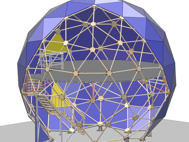 CNC Dome Planet Stainless Steel + T6061 Geodesic Sphere Enclosure